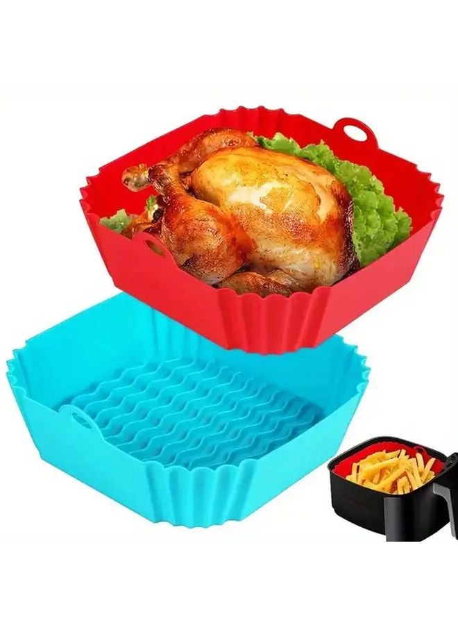 2 Pack Heavy Duty Non Stick Baking Mat Air Fryer Oven Safe Reusable Microwave Grilling Tray Dishwasher Friendly - Image 1