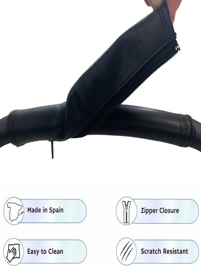 PROTEC TIF | Synthetic Leather Covers Pack for Handlebar and Carry Handle Compatible with Bugaboo Fox 2 and 3 | BEE 6 | to fit Over The Original Covers | - Image 4
