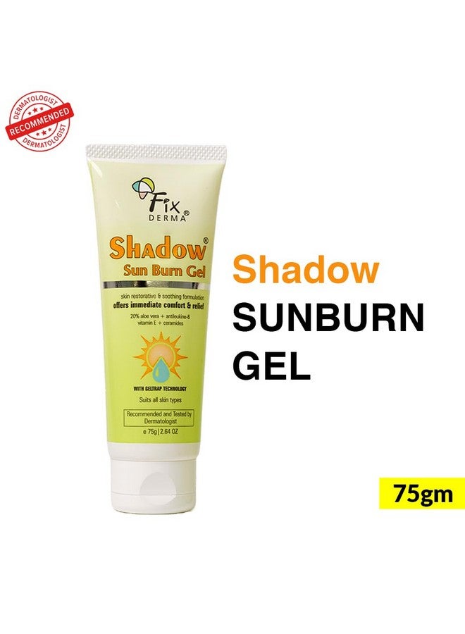 Fixderma Shadow Sun Burn Gel with 20% Aloe Vera Gel & Vitamin E | Ceramide Moisturizer | Dermatologist Tested Moisturizer for Face | Sunburn Cream for Face | Suitable for All Skin Types - 75gm - Image 4