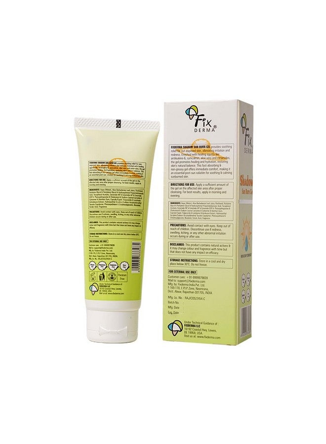 Fixderma Shadow Sun Burn Gel with 20% Aloe Vera Gel & Vitamin E | Ceramide Moisturizer | Dermatologist Tested Moisturizer for Face | Sunburn Cream for Face | Suitable for All Skin Types - 75gm - Image 3