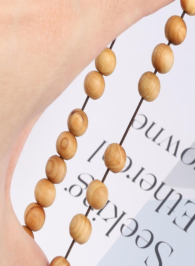 MILAKOO 5 Pcs Wood Prayer Bead Bracelet Mala Beaded Bracelets for Men Women 8mm - Image 5
