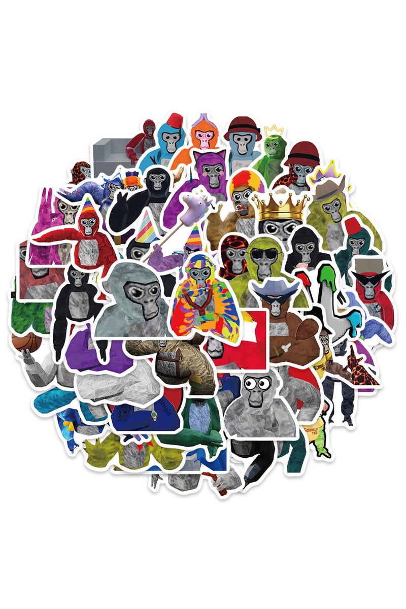 50pcs 50Pcs Gorilla Tag Stickers Pack, Funny Game Aesthetic Vinyl Waterproof Sticker Decal for Water