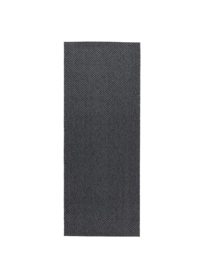 erorex Rug flatwoven, in/outdoor, dark grey, 80x200 cm - Image 1