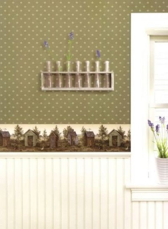 Fine Décor Heart of the Country Outhouse Shed Wallpaper Border FDB50166 - Image 2