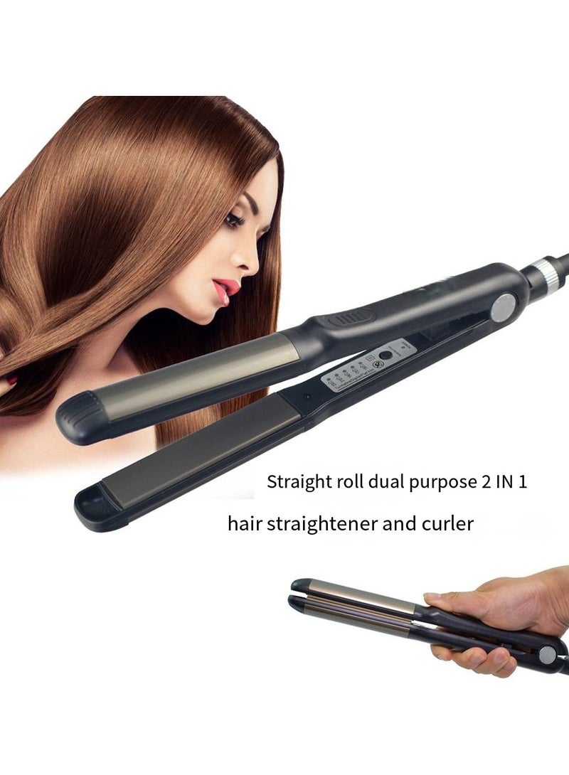 general 2-in-1 Ionic Hair Straightener & Curling Iron – Dual Styling with Ceramic Plates - Image 2