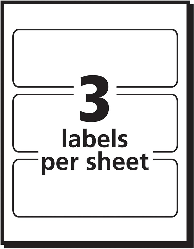 Avery Removable Print or Write Labels, 1.5 x 3 Inches, White, Pack of 150 - Image 4