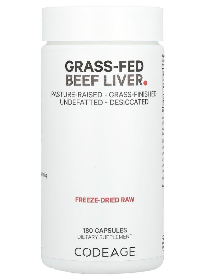 Codeage Grass-Fed Beef Liver 180 Capsules