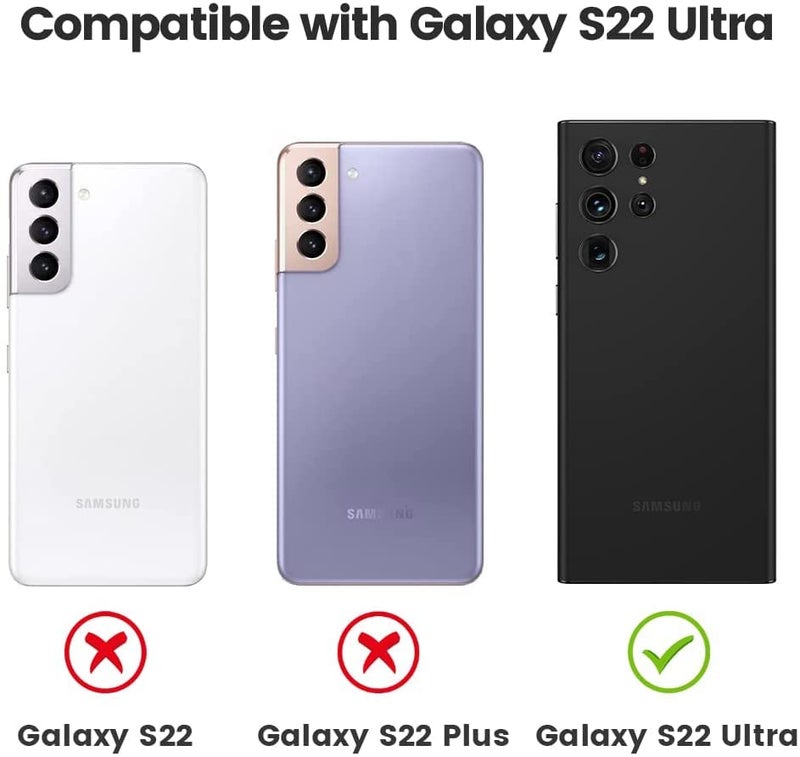 Tensea [3+2PCS for Samsung Galaxy S22 Ultra Camera Lens Protector, 9H Tempered Glass Camera Cover Screen Protector Metal Individual Ring, S22 Ultra 5G 2022 [Installation Tray][Removal tool]- Colorful - Image 2