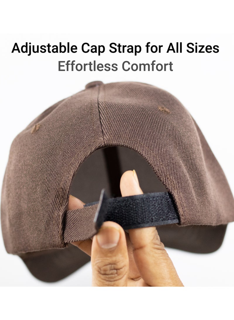 SARAOONT Classic Brown Polyester Baseball Cap - Adjustable Unisex Dad Hat for Running, Workouts, and Outdoor Activities  - Image 5