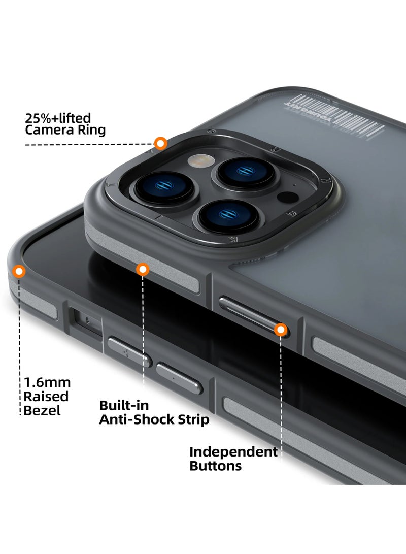 Young Kit Rock Sand Skin Feel Apple iPhone  14 Pro max Case - Black Colo - Image 2