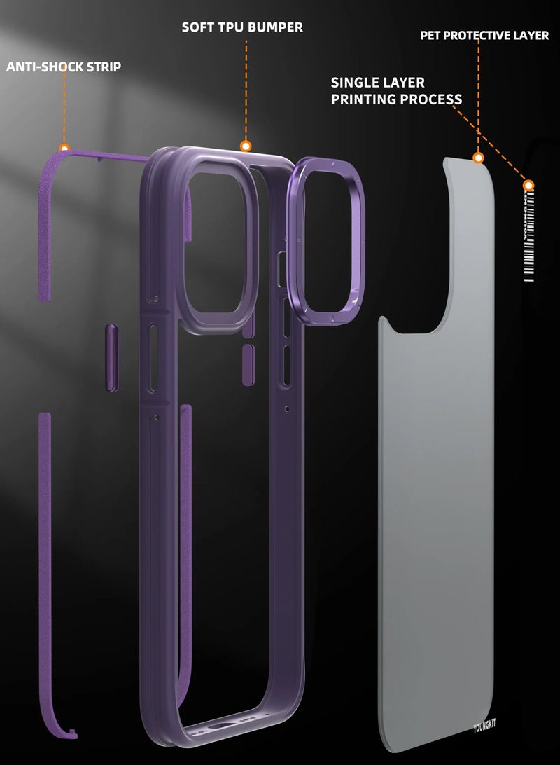 Young Kit Rock Sand Skin Feel Apple iPhone  14 Pro max Case - Black Colo - Image 3