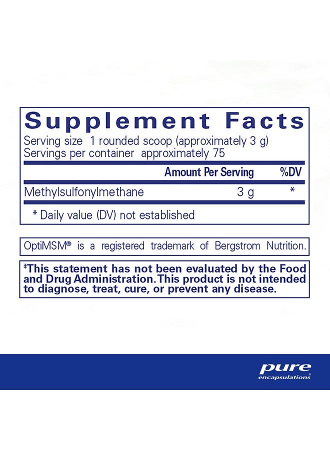 Pure Encapsulations Pure Encapsulations MSM Powder | Hypoallergenic Supplement Supports Joint, Immune, and Respiratory Health | 8 Ounces  - Image 2
