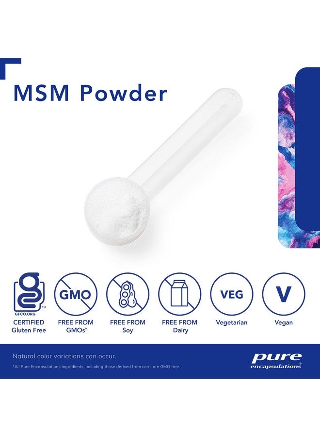 Pure Encapsulations Pure Encapsulations MSM Powder | Hypoallergenic Supplement Supports Joint, Immune, and Respiratory Health | 8 Ounces  - Image 3