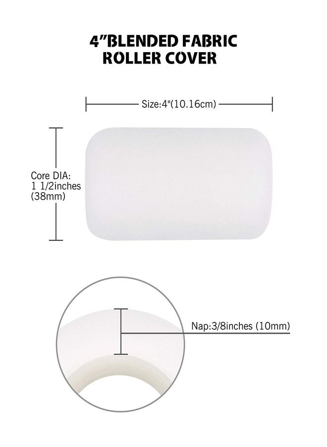 ROLLINGDOG 4 Inch Mini Roller - 3/8" Nap Roller Covers,Small Paint Roller for Wall, Trim, Detail Painting - Image 3