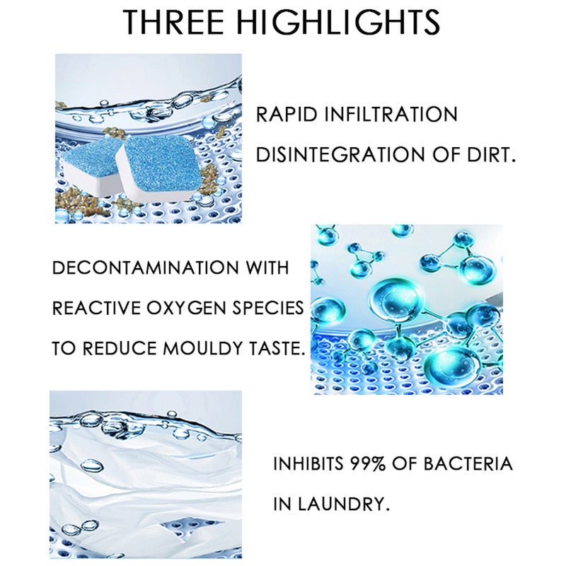 Washing Machine Cleaner Washer Cleaning Detergent Effervescent Tablet Washer Cleaner - Image 5