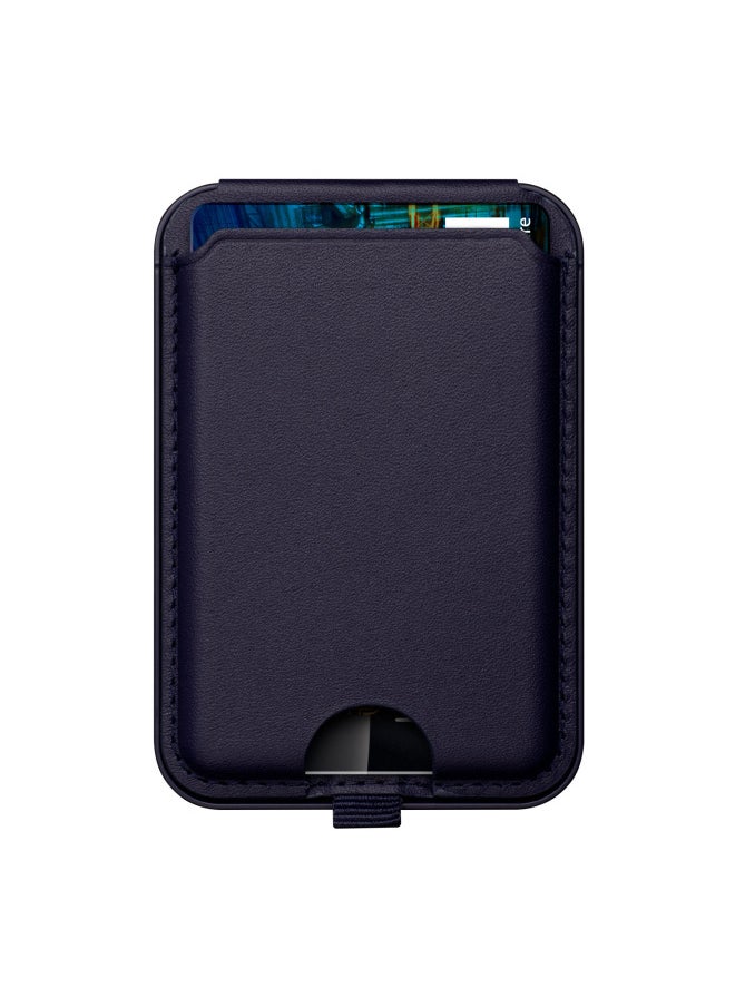 For Iphone16 Mobile Phone Magnetic Card Holder MagSafe Card Holder For Apple Universal PU Multifunctional Wallet-Color:Dark Blue-Applicable Model:Magnetic Card Package (PU)