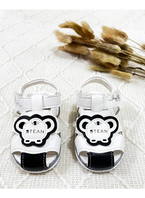 Printed Children's Light-Up Sandals With Hook-And-Loop Closure