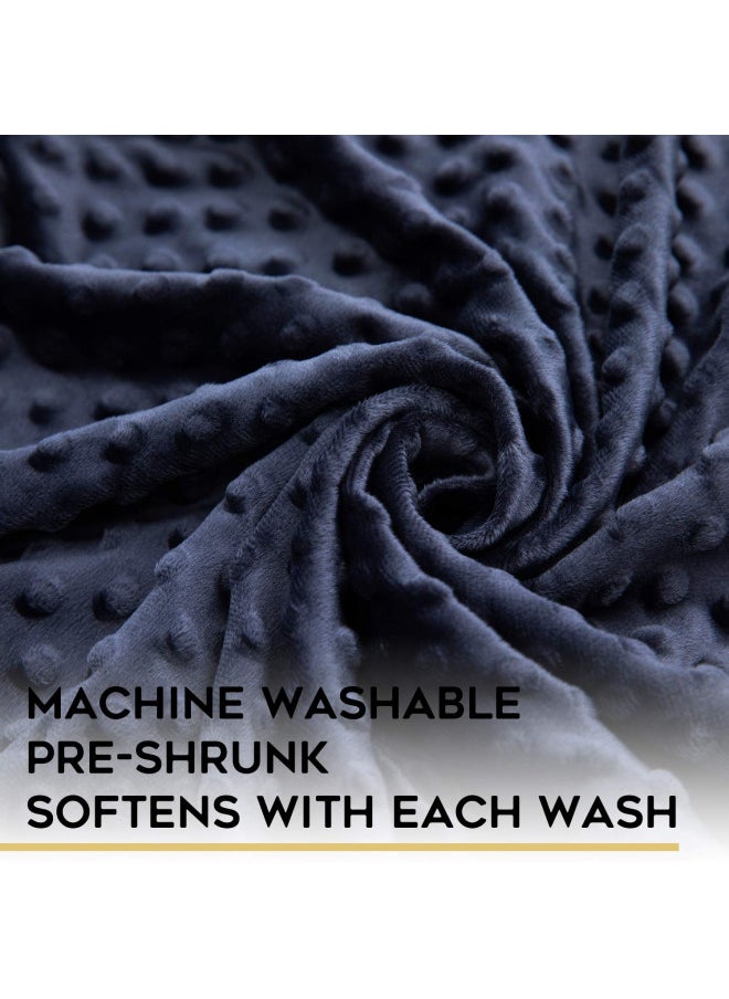YnM - YnM Cotton Duvet Cover for Weighted Blankets (Dark Grey, 60''x80''). - Image 1