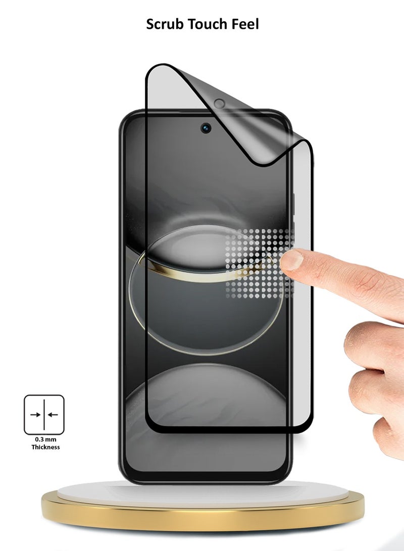 Wtech Tecno Spark 30C 4G/5G 2024 Premium Nano Ceramic Full Glue Full Cover Matte Flexible Screen Protector (MSCNMN) - Clear/Black - Image 3