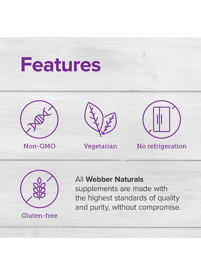 Webber naturals High Potency 30 Billion Cfu Probiotics For Men Women And Adults Shelf Stable (No Refrigeration Required) 8 Probiotic Strains 30 Vegetarian Capsules For Digestive Health  - Image 2