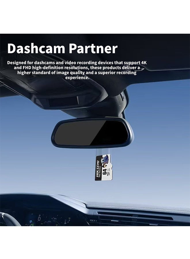 HIKSEMI The Novice 64GB Micro SDXC TF Card, A1 U3 Cute Cartoon Memory Card, IP7 Waterproof Micro SD Card for Dash Cam, Security Camera, Drone, Smartphone & Action Camera - Image 4