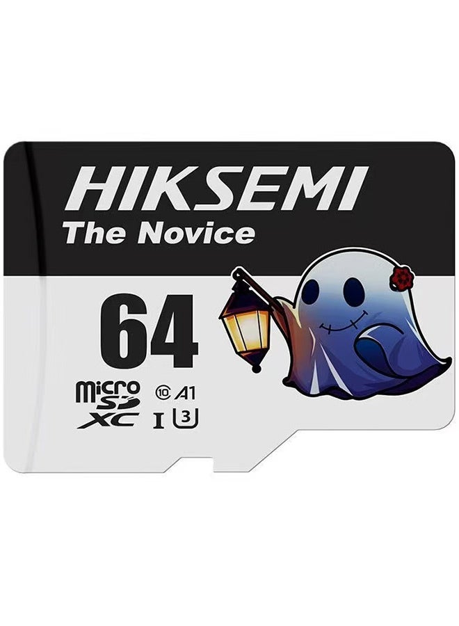 HIKSEMI The Novice 64GB Micro SDXC TF Card, A1 U3 Cute Cartoon Memory Card, IP7 Waterproof Micro SD Card for Dash Cam, Security Camera, Drone, Smartphone & Action Camera - Image 1
