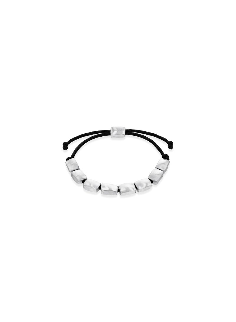 CALVIN KLEIN مجموعة مجوهرات كالفن كلاين سوار نايلون للرجال بأمواج معدنية - 35100035 - Image 1