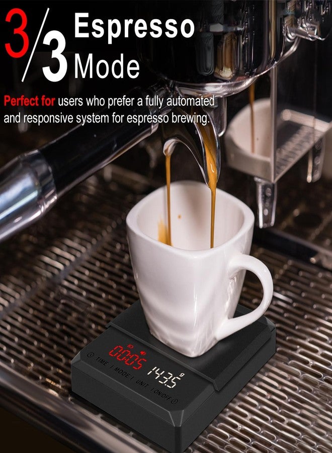 Fuzion Mini Coffee Scale with Timer - Espresso Scale Rechargeable 2kg x 0.1g Accuracy, 3-Mode Timer, LED Display, Digital Coffee Scale for Pour-Over, Espresso, Kitchen Use - Image 5