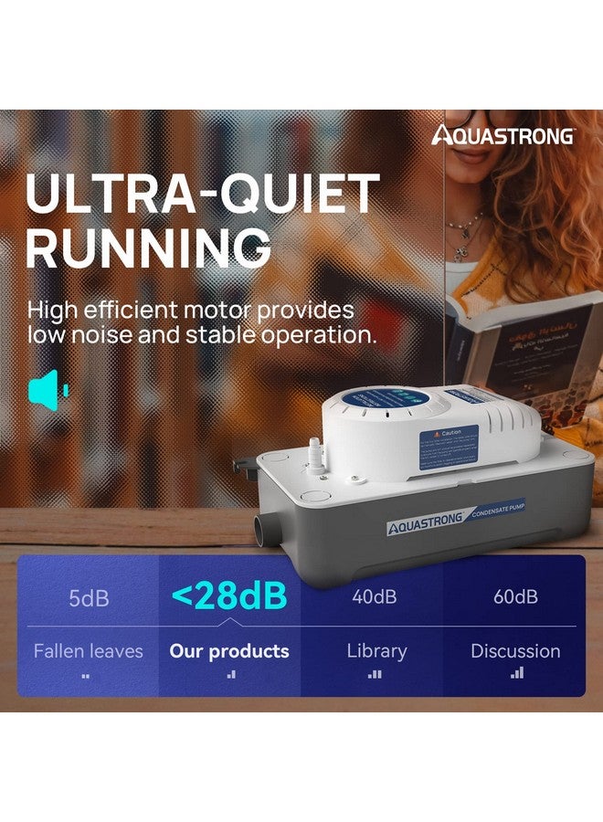 Aquastrong Aquastrong 1/38 HP 85 GPH HVAC Condensate Pump, 115V/230V, Automatic Safety Switch, AC Condensate Removal for Air Conditioner, Furnace, Dehumidifier, 3.3' Power Cord - Image 4