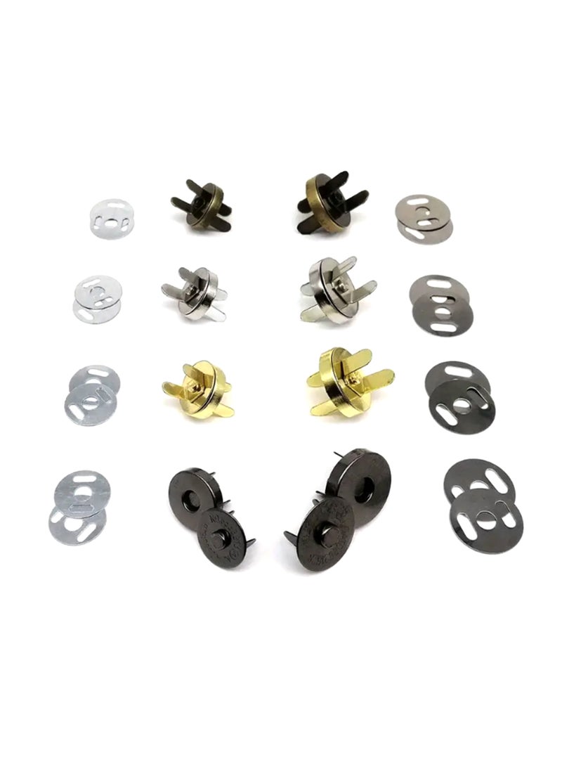 25 Sets 14mm Magnetic Snaps, Gold-Tone Metal Purse Clasp Buttons for Handbags, Purses, Bags, Jackets & DIY Sewing Craft Projects - Image 3