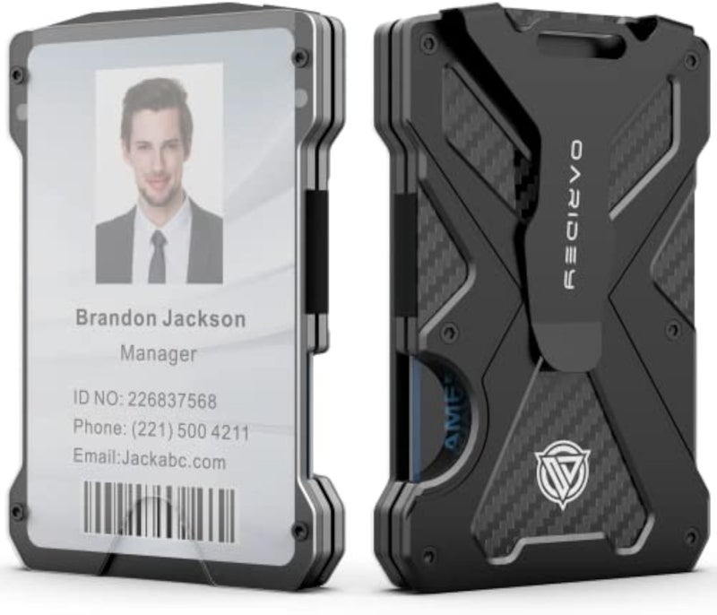 Oaridey Minimalist Wallet for Men with Clear ID Card Holder, RFID Blocking - Image 1