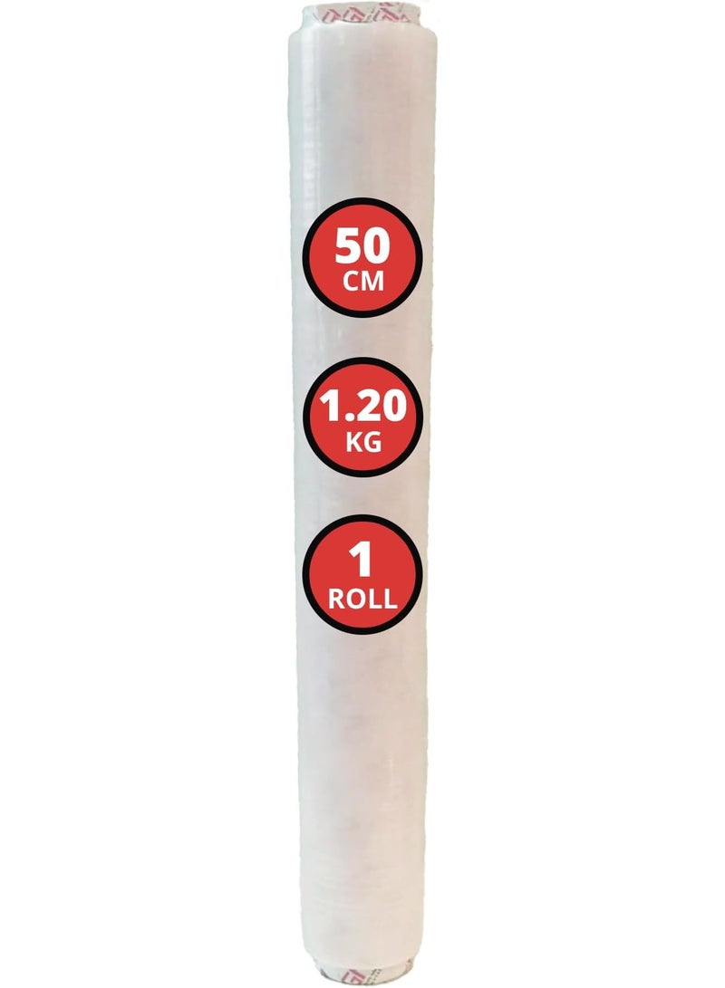 GINI Heavy Duty Stretch Film Wrap – 1.2kg, 400m Core | Industrial Cling Film Roll for Secure Packaging & Protection - Image 1