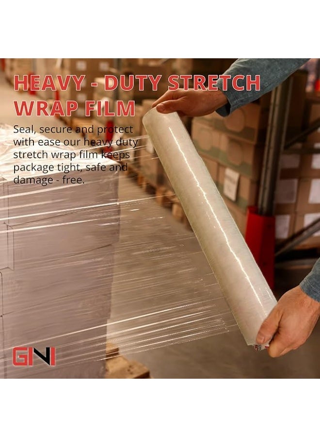 GINI Heavy Duty Stretch Film Wrap – 1.2kg, 400m Core | Industrial Cling Film Roll for Secure Packaging & Protection - Image 2