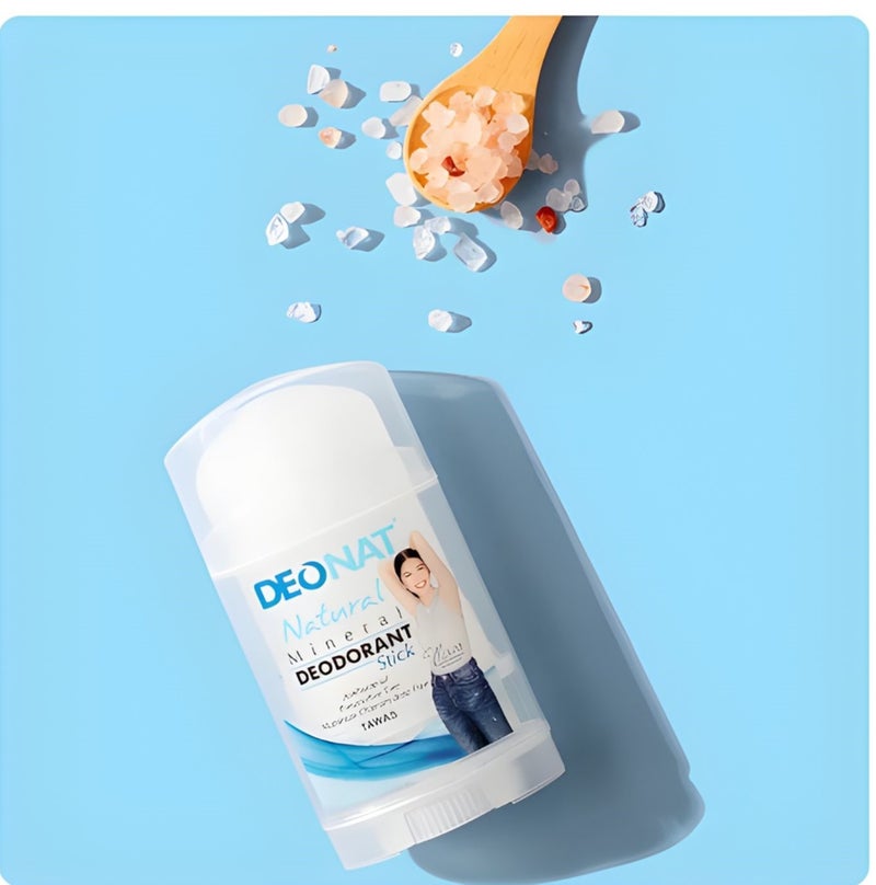 ديونات مزيل العرق المعدني الطبيعي – أصلي | خالي من العطور | مزيل العرق الكريستالي الخالي من الألومنيوم | حماية طويلة الأمد من الرائحة | للرجال والنساء - Image 3