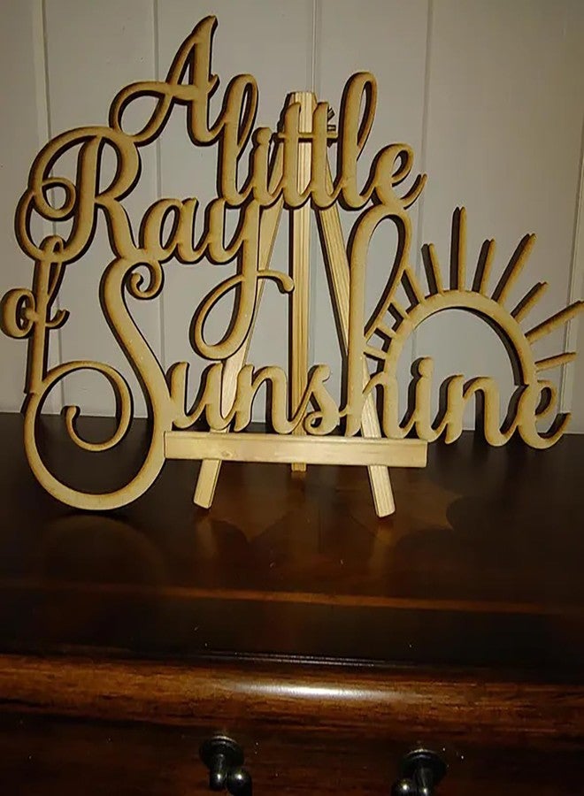 QENWWENG A little Ray of Sunshine Sign for Backdrop,Wooden Sunshine Baby Shower Party Decorations,A Little Sunshine is on the Way Banner for 1st Birthday Party Decorations - Image 3