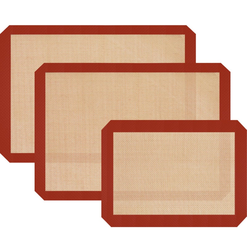 Dwavele Silicone Baking Mats, 3 Pack Non-Stick Mats for Baking, Silicone Baking Mats Cookie Sheet, Easy Clean & Reusable Oven Baking Sheet for Making Cookies, Macaroons, Bread - Image 1