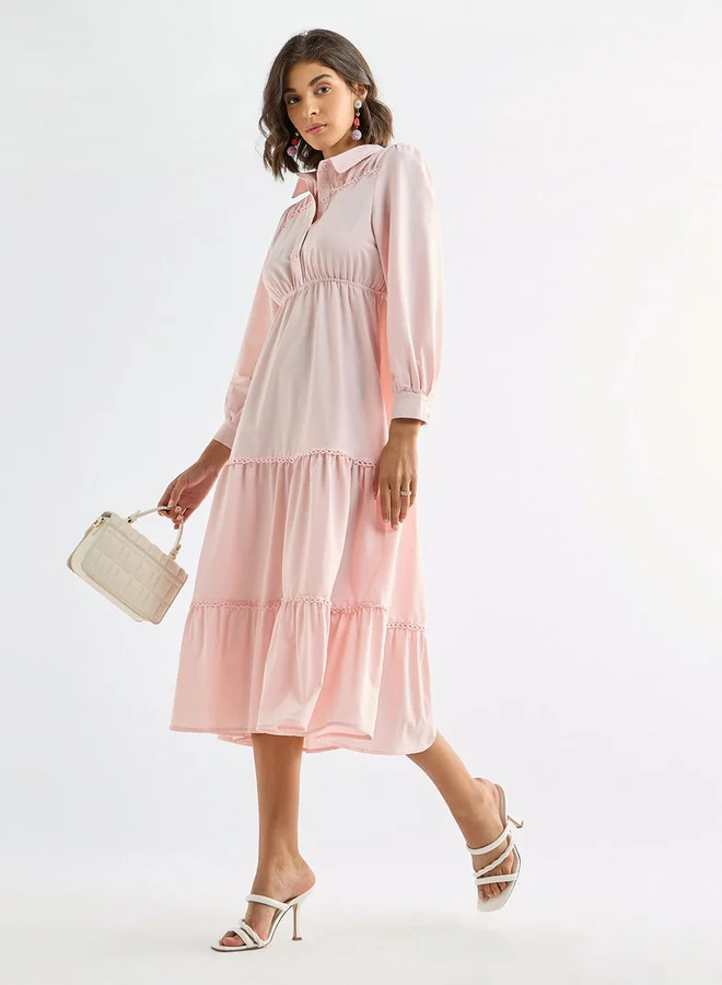 Splash FAV Tiered Cotton Dress