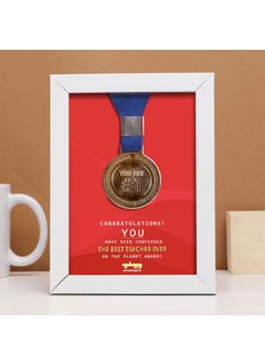 Oye Happy Oye Happy - Medal Frame for Best Teacher - Teacher's Day Gift, Teacher's Day Gift for Sir/Madam  - Image 4