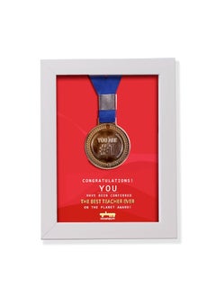 Oye Happy Oye Happy - Medal Frame for Best Teacher - Teacher's Day Gift, Teacher's Day Gift for Sir/Madam  - Image 1
