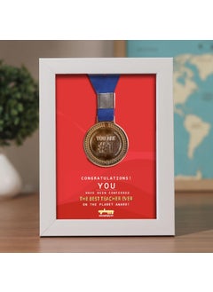 Oye Happy Oye Happy - Medal Frame for Best Teacher - Teacher's Day Gift, Teacher's Day Gift for Sir/Madam  - Image 3