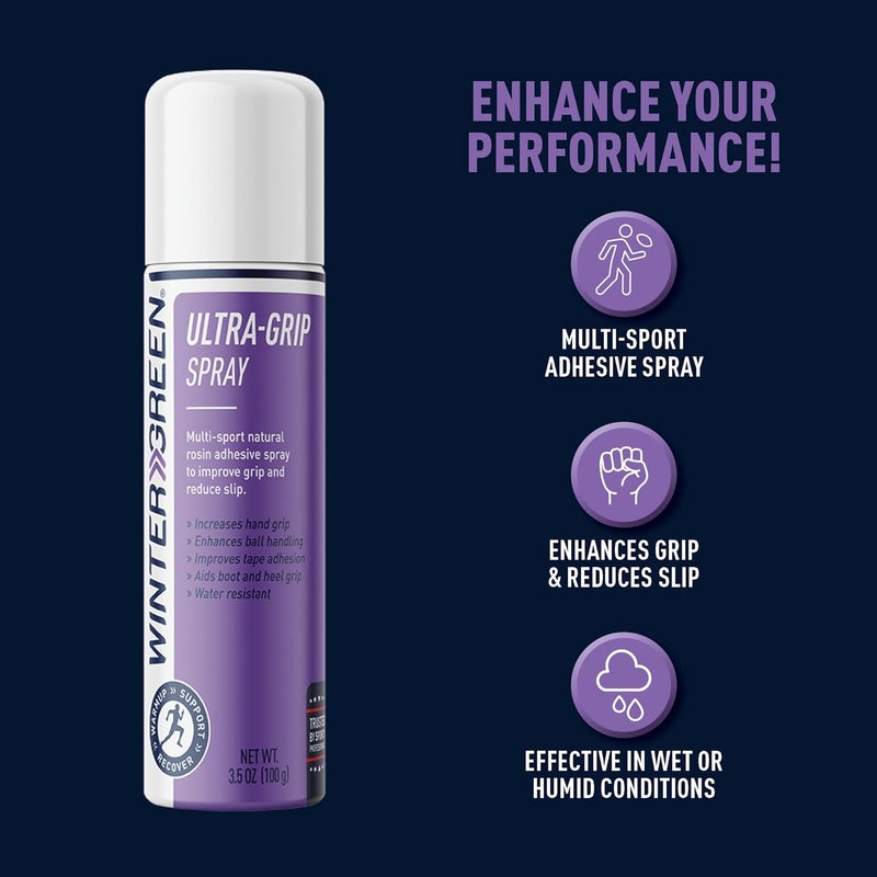 Wintergreen Ultra Grip Spray, 3.5oz – Long-Lasting Grip Solution, Pole and Tack Spray for Sports, Adhesive for Secure Tape Strapping, Rosin Spray for Enhanced Traction and Ball Handling - Image 5