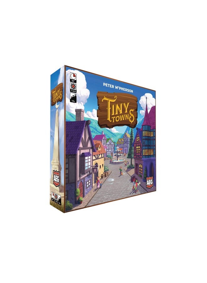 Alderac Entertainment Group (AEG) - Tiny Towns Award Winning Board Game Base Set 1 6 Players 45 60 Min Play Time Strategy Board Game For Ages 14 And Up Cleverly Plan & Construct A Thriving Town Alderac Entertainment Group (Aeg) - Image 1