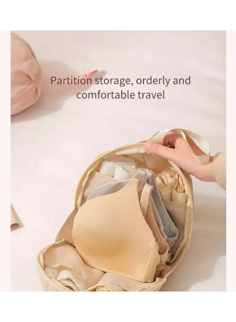 LDQ 1 Pcs Travel Underwear Organizer Bag- Lightweight, Portable, Multi-Compartment Design For Efficient Storage of Bras and Underwear, Handheld and Hanging Option, Perfect For Travel and Home Organization, Travel Organization, Durable Zipper Closure, Bra Organizer Bag  - Image 4