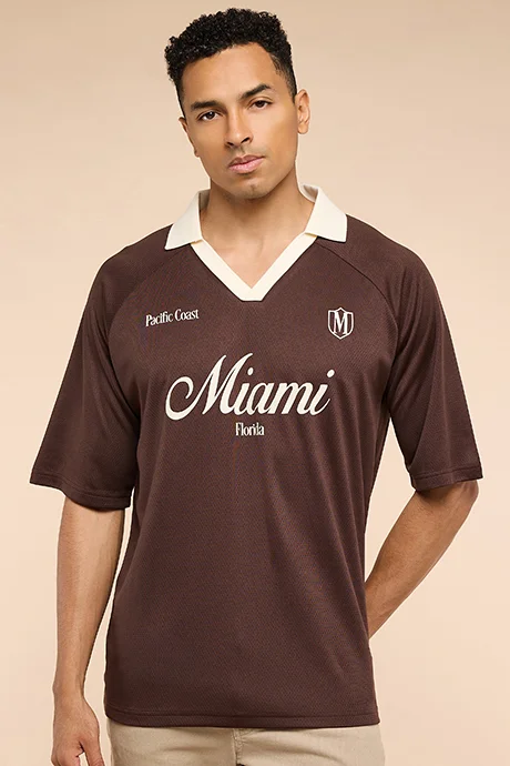 أر أند بي Printed Polo T-Shirt with Short Sleeves