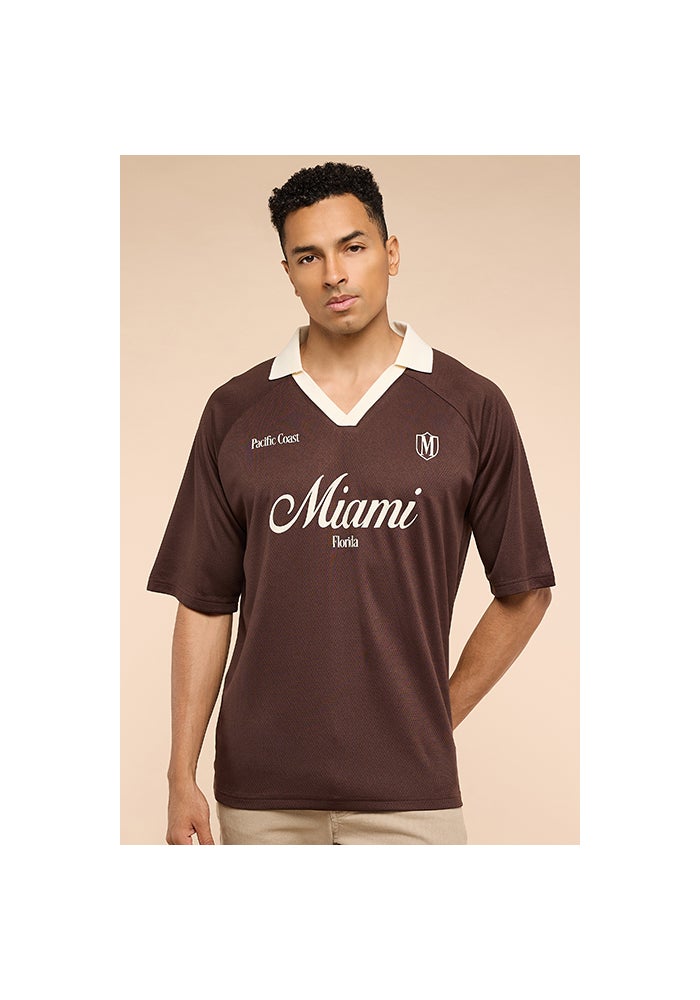 R&B Printed Polo T-Shirt with Short Sleeves - Image 1