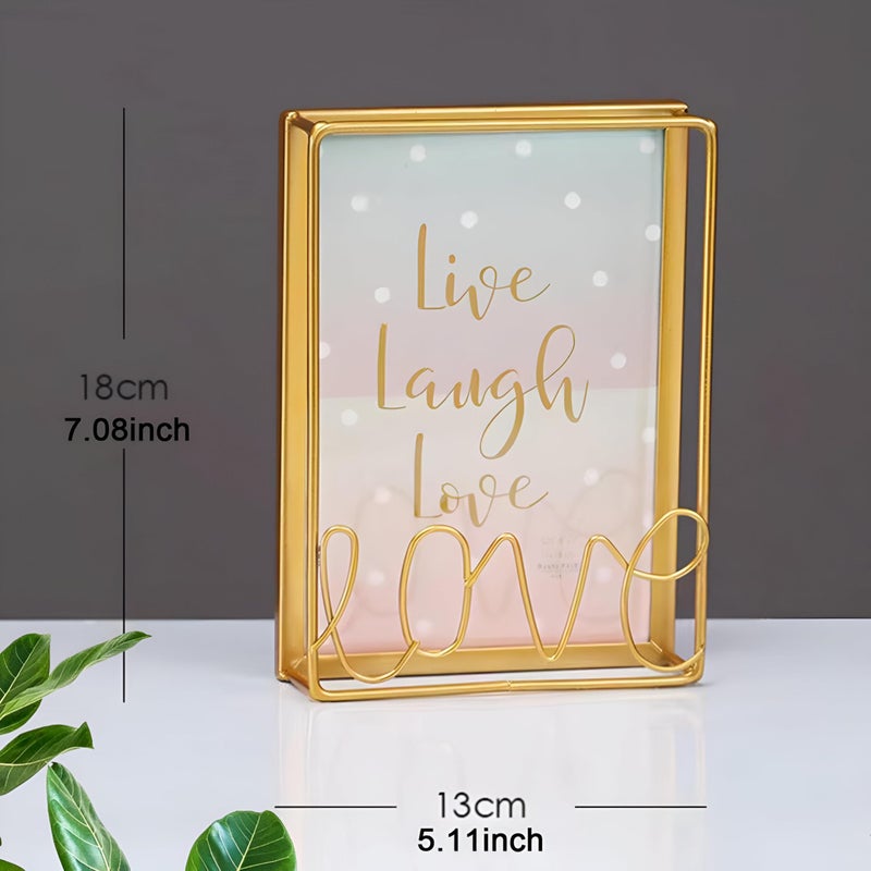Home Frame - Minimalist Iron Picture Holder, Designed for Weddings and Living Areas, A Must-Have for Home Decor and Rustic Garden Touches. (model 2-mediume) - Image 2