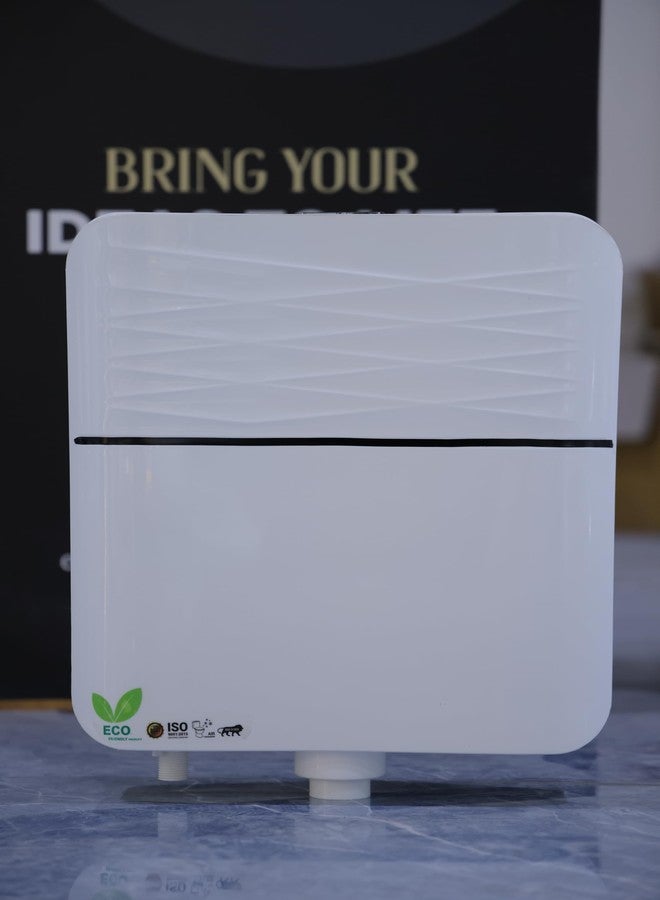 RAYNO 3D Curved Dual Flush Tank for Toilet - 8 LTR Water Capacity - Polypropylene Smart PVC Slim Cistern - Wall Mounted, Push Button Top Flushing Tank, Air Freshener with Complete Set (White) - Image 3