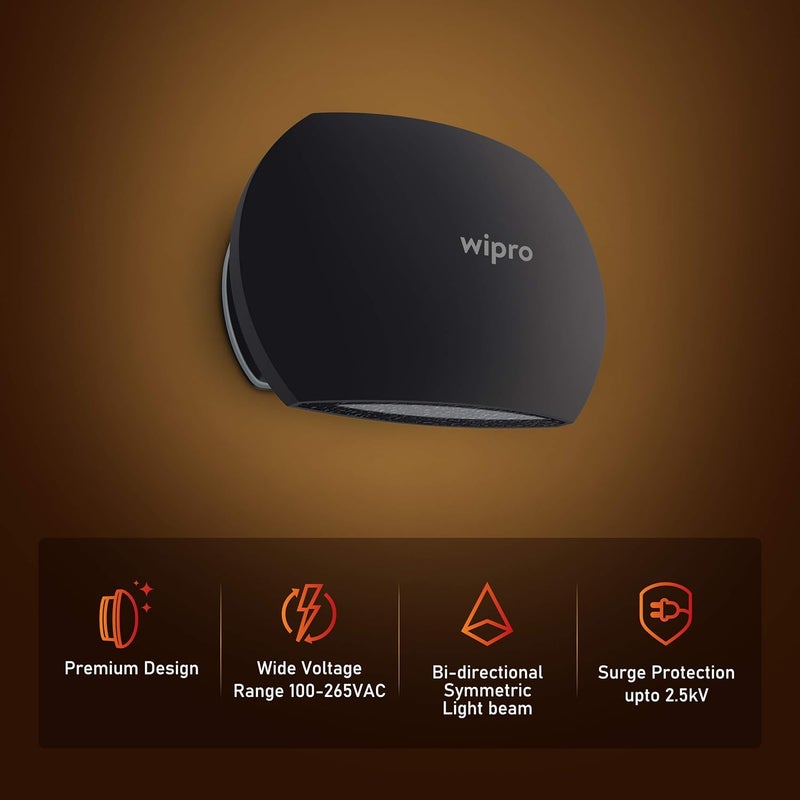 WIPRO ضوء حائط خارجي LED من ويبرون جارنيت (أبيض) - Image 4