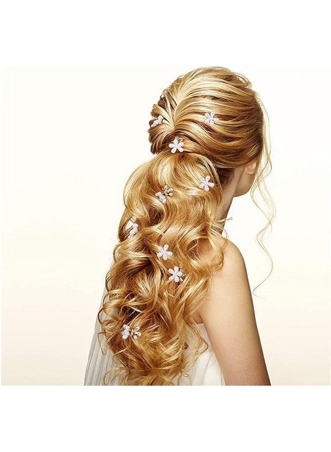 Kamak Korean Style Small Pearl Hair Claw Clips, Mini Pearl Claw Clips with Flower Design, Pack of 10, Decorative Hair Accessories for Women and Girls - Image 2