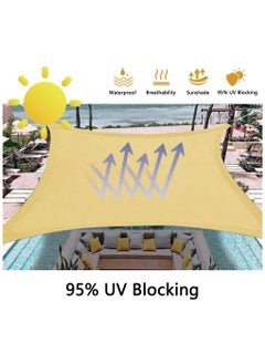 Arabest Sun Shade Sail, 2×3 m Shade Sail Rectangle with Supporting Tools, Garden Sail Canopy for Backyard, Patio and Green House  - Image 2
